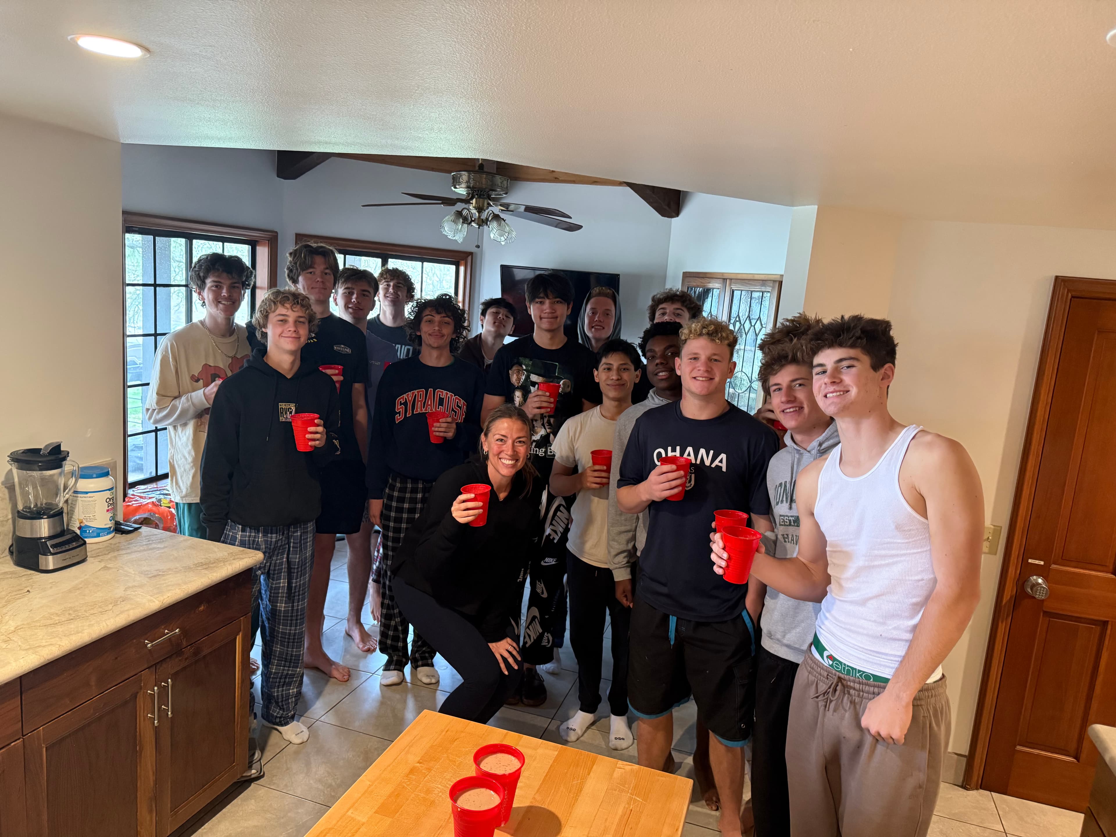 Allie Chapman with a team after a Mind Body Athletes session